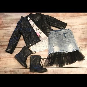Girls Motorcycle Jacket Size 4